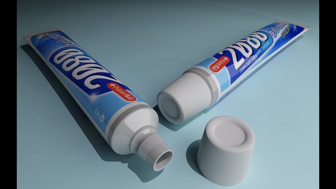3D MAX toothpaste modeling 치약