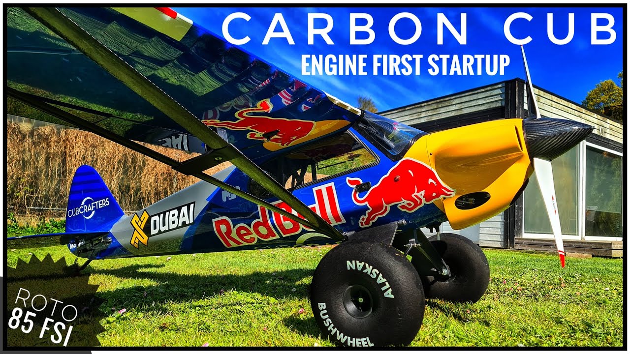 Carbon Cub XL Red Bull xDubai Edition | Roto 85 FSi Unleashed! First Roar & Scratch Build Reveal