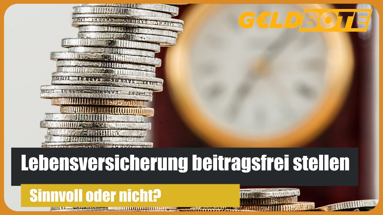 💰Lebensversicherung beitragsfrei stellen &ndash; Sinnvoll oder nicht? 💰💰