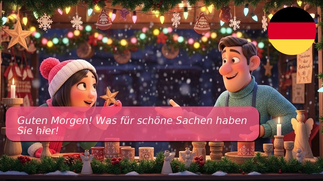 10 einfache Dialoge (A1-A2) auf dem Lüneburger Weihnachtsmarkt