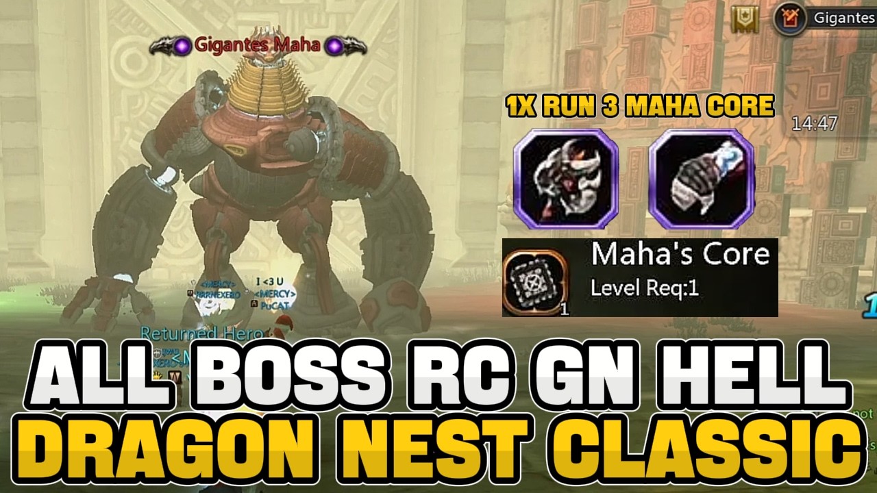CARA RC DI GN HELL ALL BOSS - DRAGON NEST CLASSIC