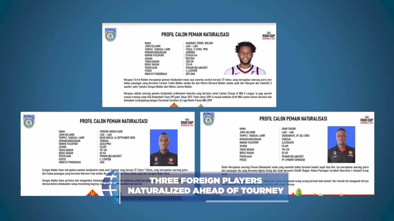 Three Foreign Players Naturalized