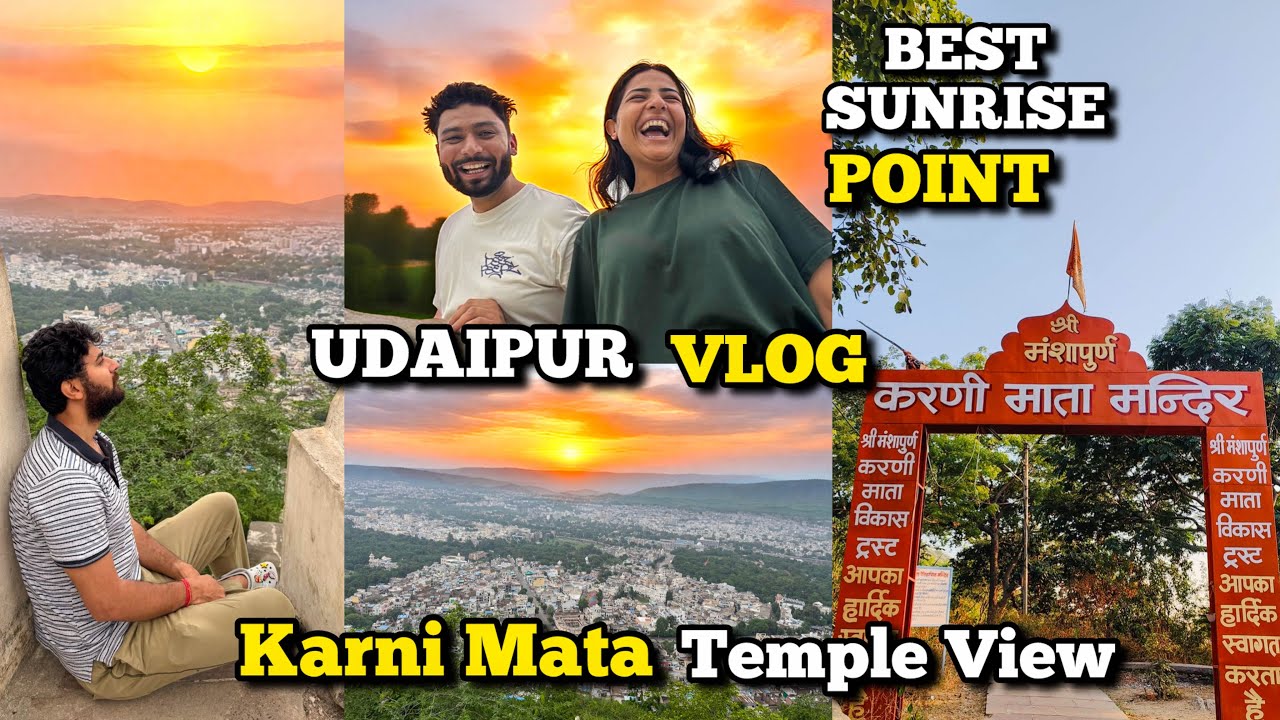 Best Sunrise Point in UDAIPUR | Karni Mata Temple View 2025 | Udaipur Travel Vlog | DAY 1  