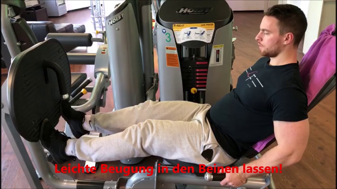 Waden an der kl.  Beinpresse (Tutorial)