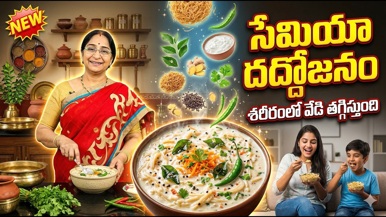 Healthy & Delicious Semiya Daddojanam in 10 Minutes | Easy Curd Vermicelli Recipe | Ramaa Raavi