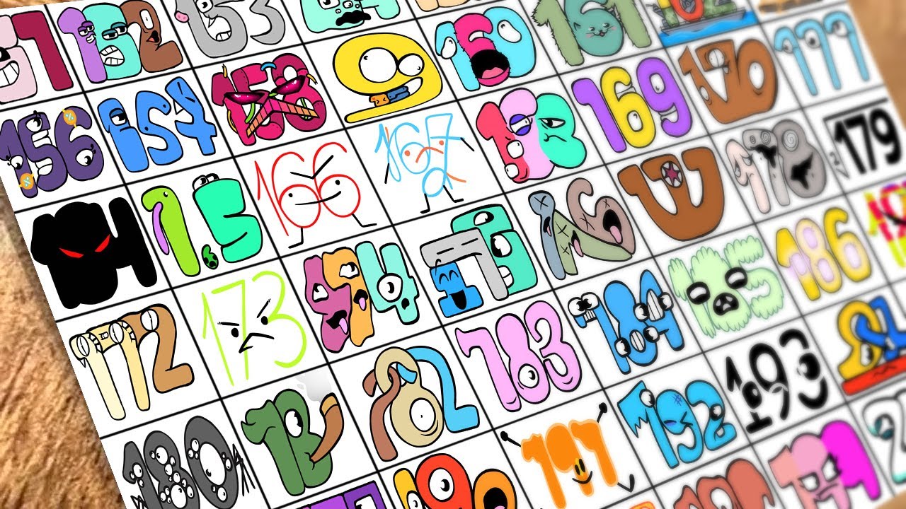 Drawing Number Lore 151-200 / How to draw Number Lore