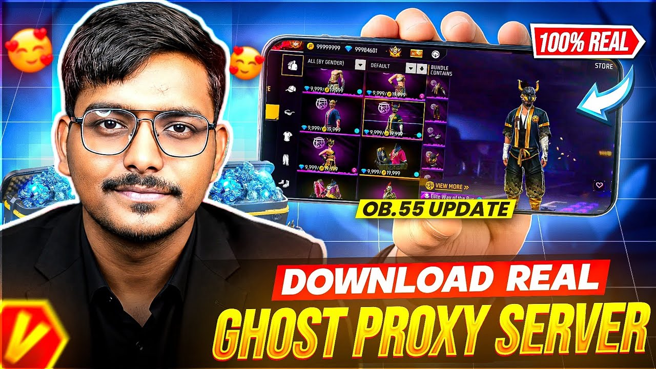 HOW TO DOWNLOAD PROXY SERVER IN FREE FIRE, HOW TO USE PROXY SERVER IN FREE FIRE, VIP PROXY SERVER