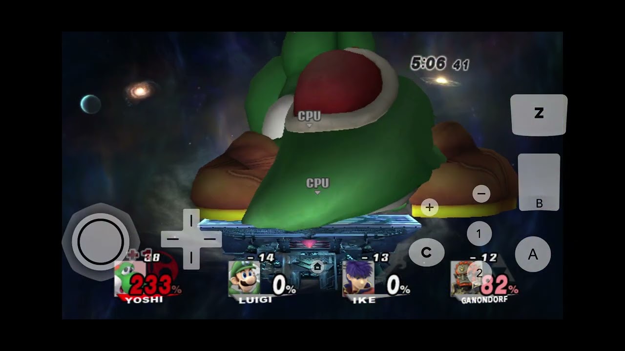 SSBB Hacks: Giant Growing Yoshi in FFA at Final Destination