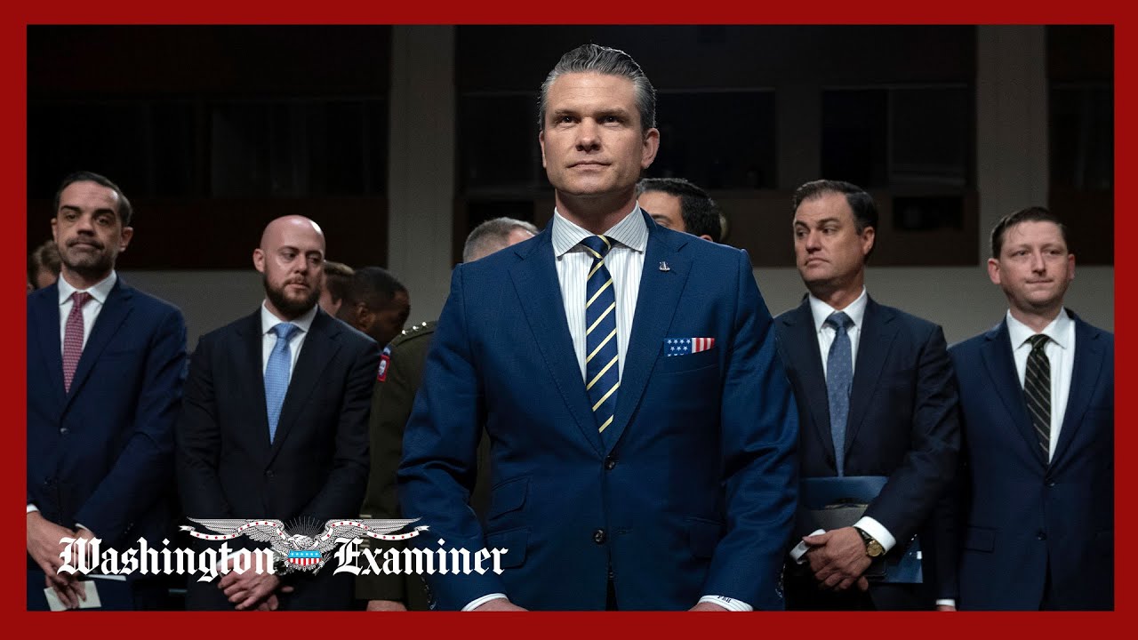 Pete Hegseth gives briefing at the Pentagon following US strike in Iran