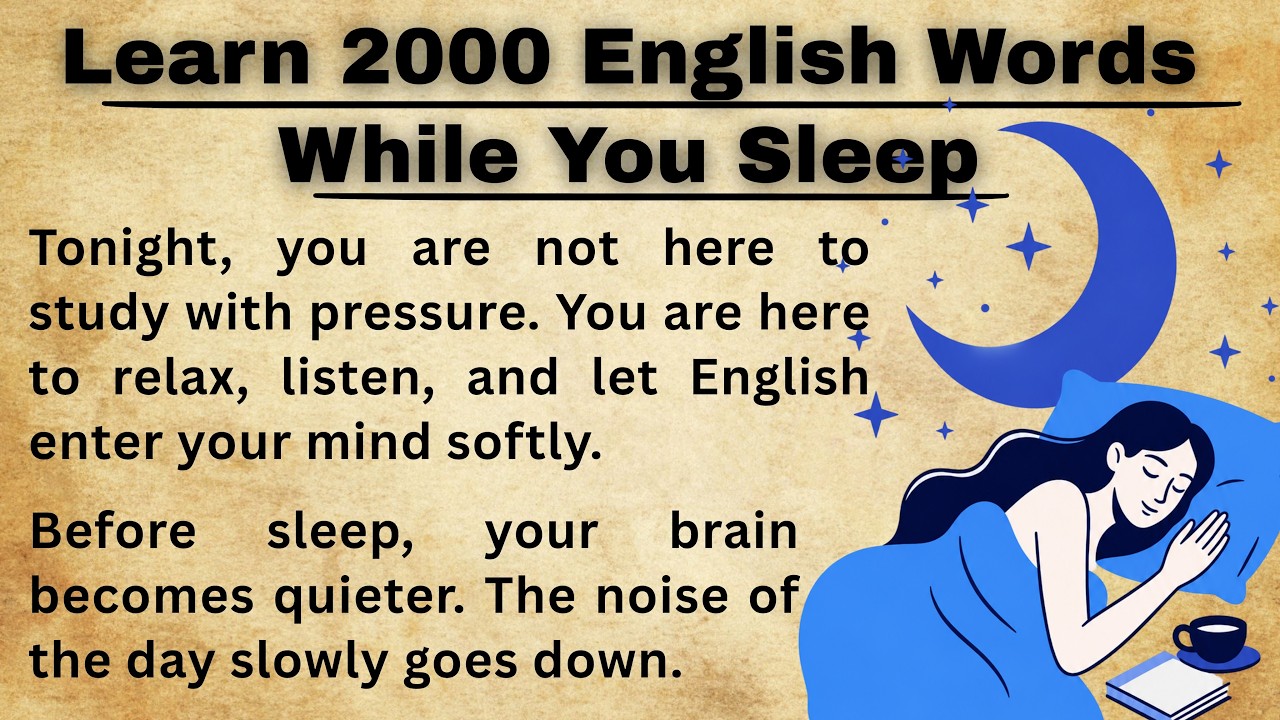 Learn 2,000 English Words While You Sleep | Relaxing Vocabulary Practice for Beginners