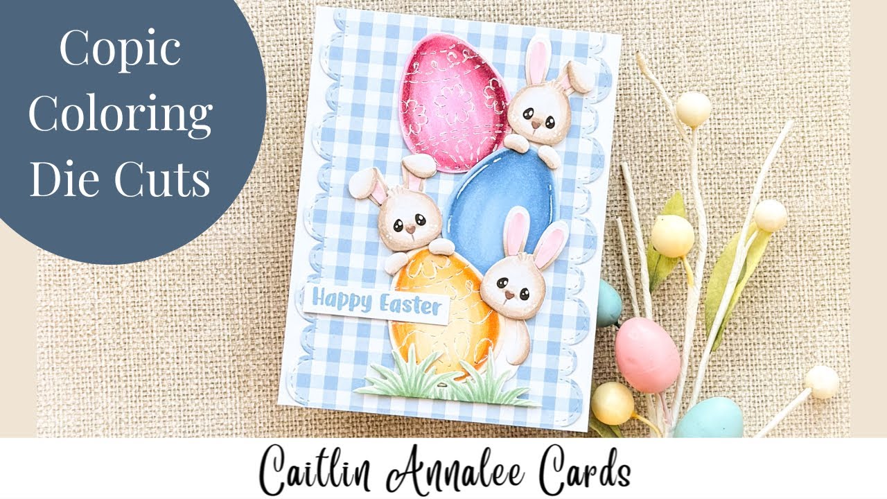 Copic Coloring Layered Bunny Dies 🐰 Soft Easter Card | Pink and Main New Release January 2026