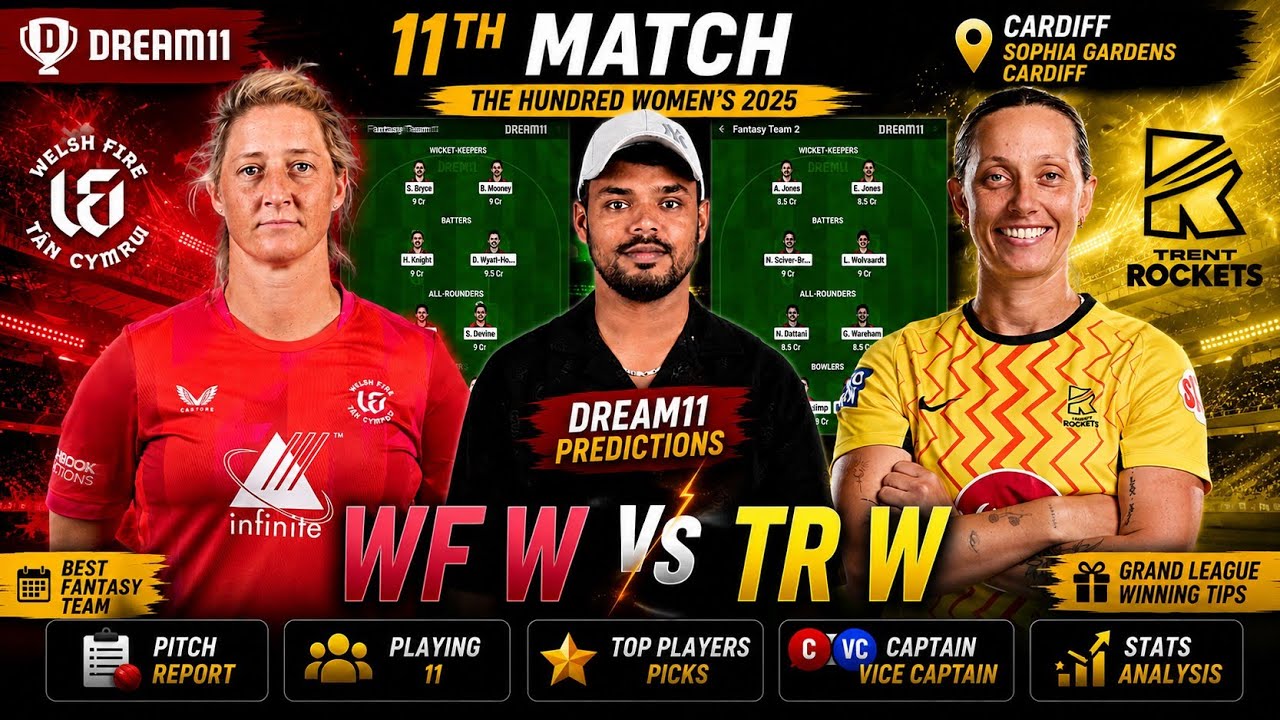 WEF W vs TRT W Dream11 Prediction | The Hundred Women's 2025 | Match 11
