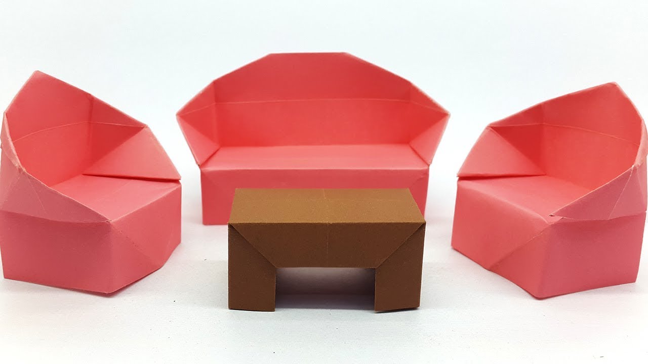 How to make a Paper Table easy - Origami Table making instruction