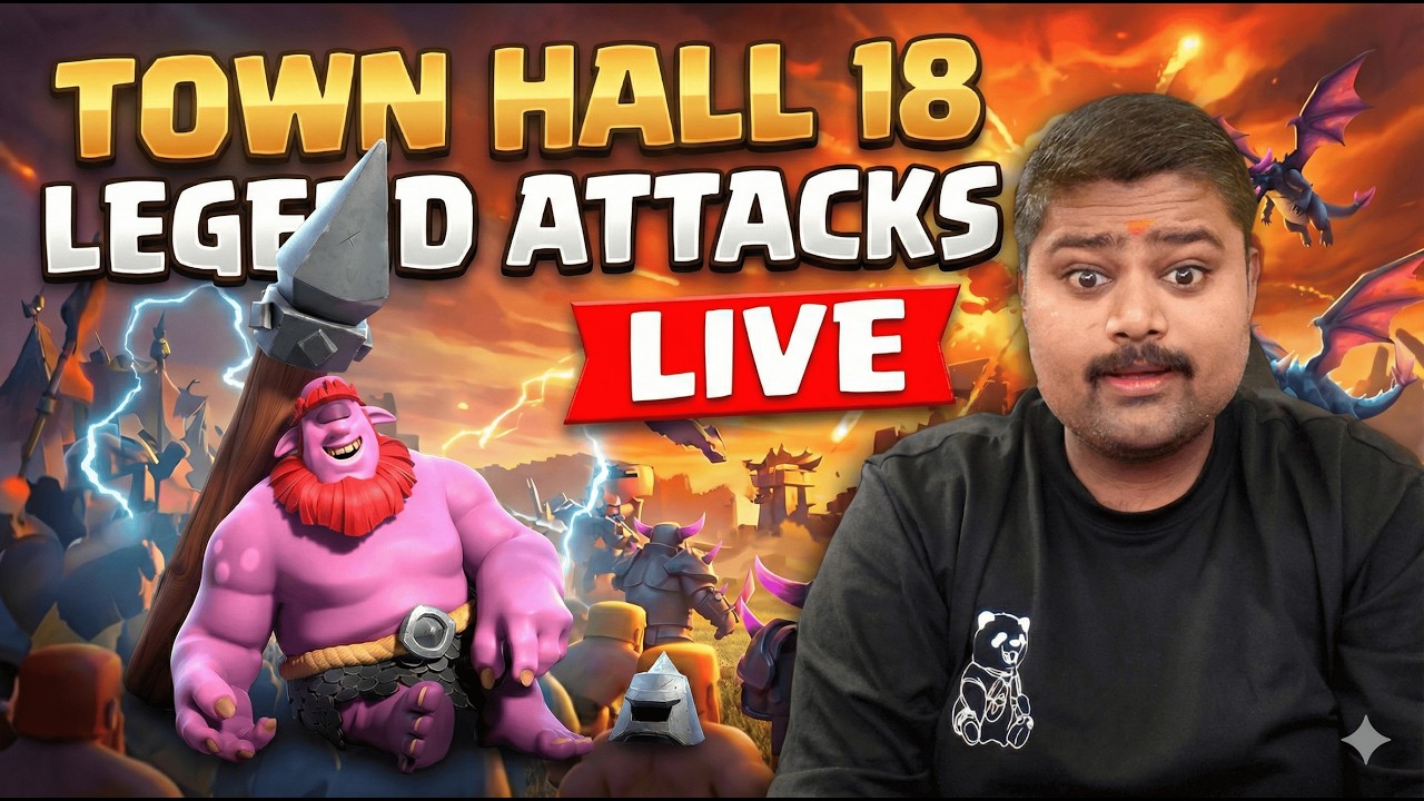 TH18 LEGEND HITS LIVE & BASE REVIEWS 😱Clash of Clans Live