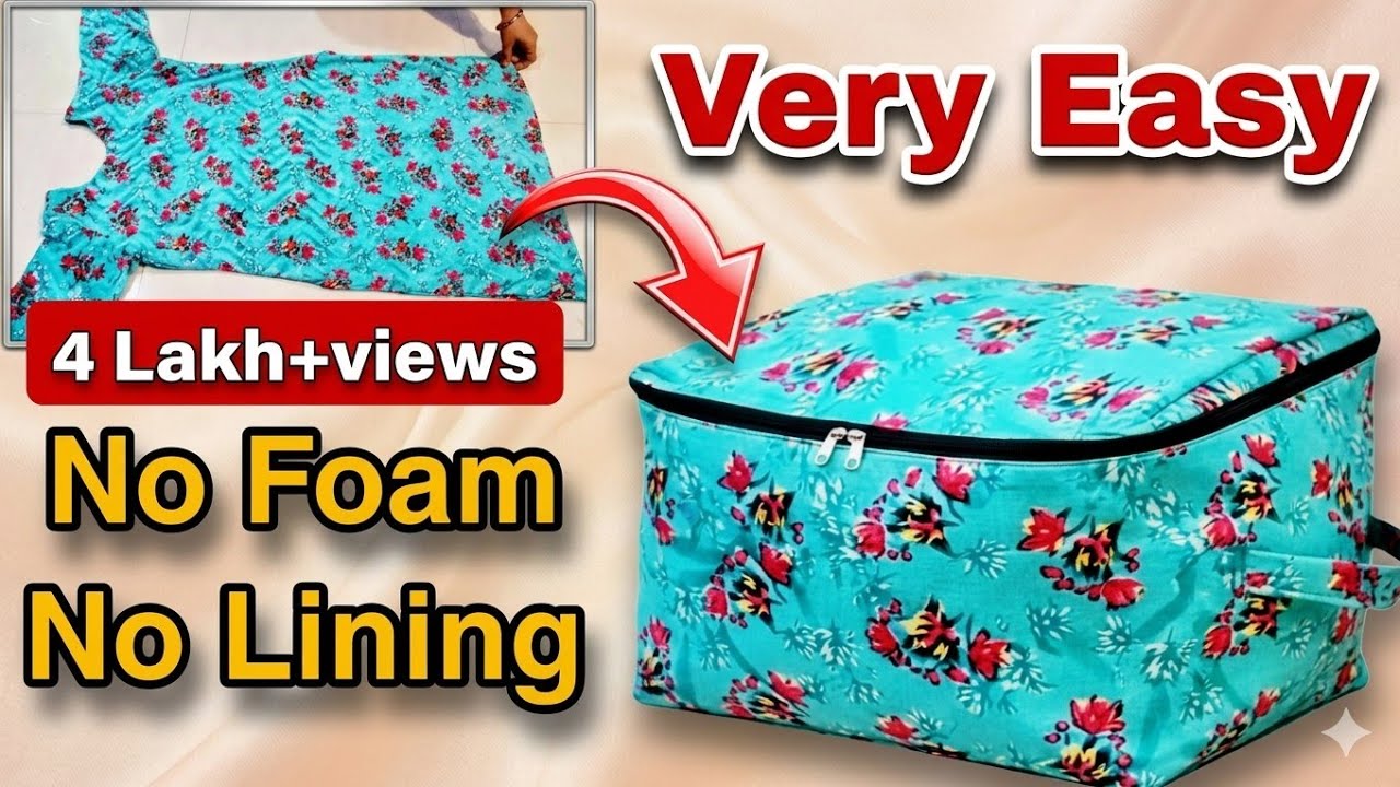😱सिर्फ 4 कट और Ready! 😱 DIY Storage bag | Clothes Organiser 