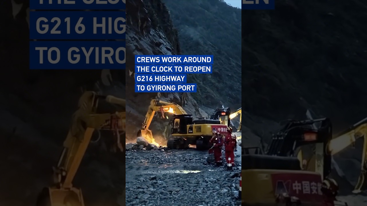 Crews work around the clock to reopen G216 highway to Gyirong Port