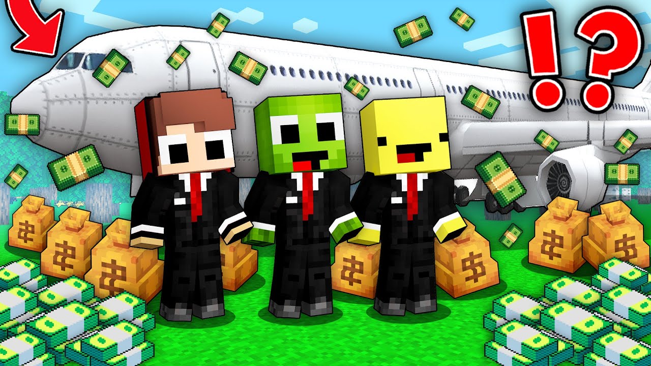 How Baby JJ and Mikey and Banana Kid Became BILLIONAIRE in Minecraft Maizen!