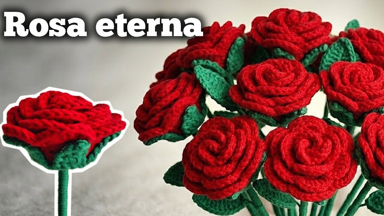 ROSA TEJIDA a CROCHET (Auder Crochet)