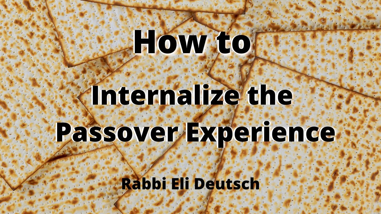 How to Internalize the Passover Experience -  Rabbi Eli Deutsch