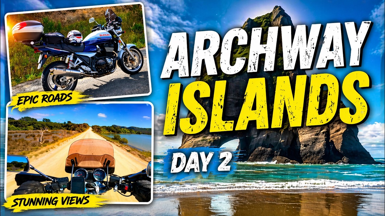 Suzuki GSX 1400 to Archway Islands, New Zealand.