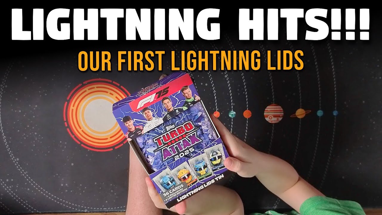 Father and Son's First F1 Turbo Attax Lightning Tin - Which Lids did we get?