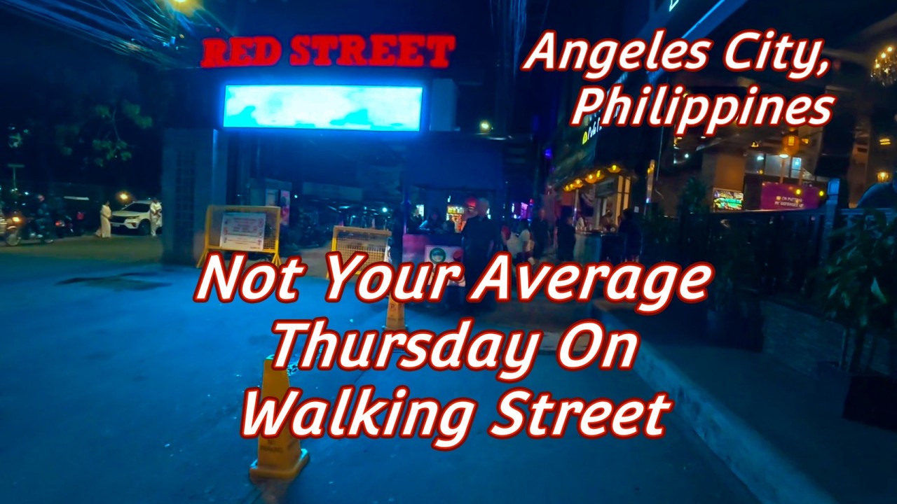 I EXPLORE Walking Street in Angeles City with a friend for dinner and NIGHTLIFE #philippines #travel