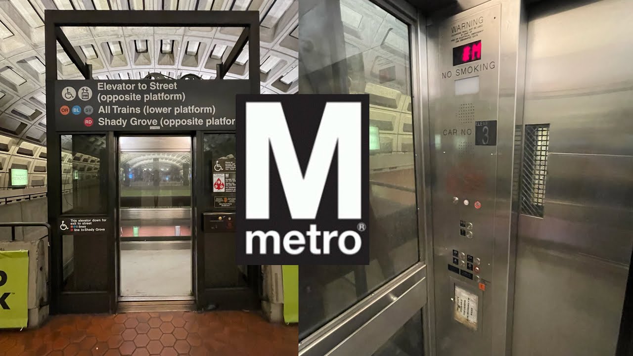 Scenic Modernized US Hydraulic Platform Elevator | WMATA Metro Center Station | Washington, DC
