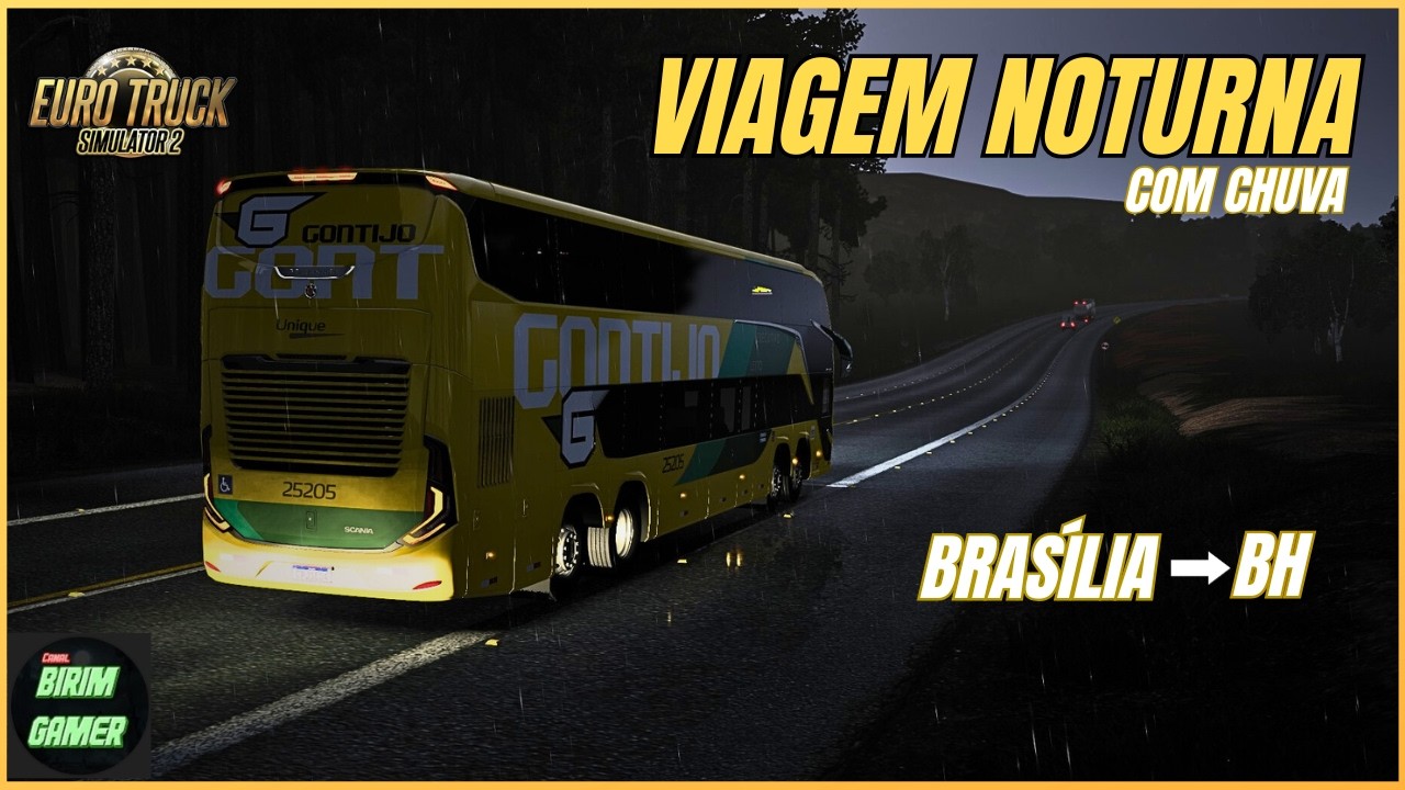 VIAGEM NOTURNA COM CHUVA | Brasília → BH | ETS2