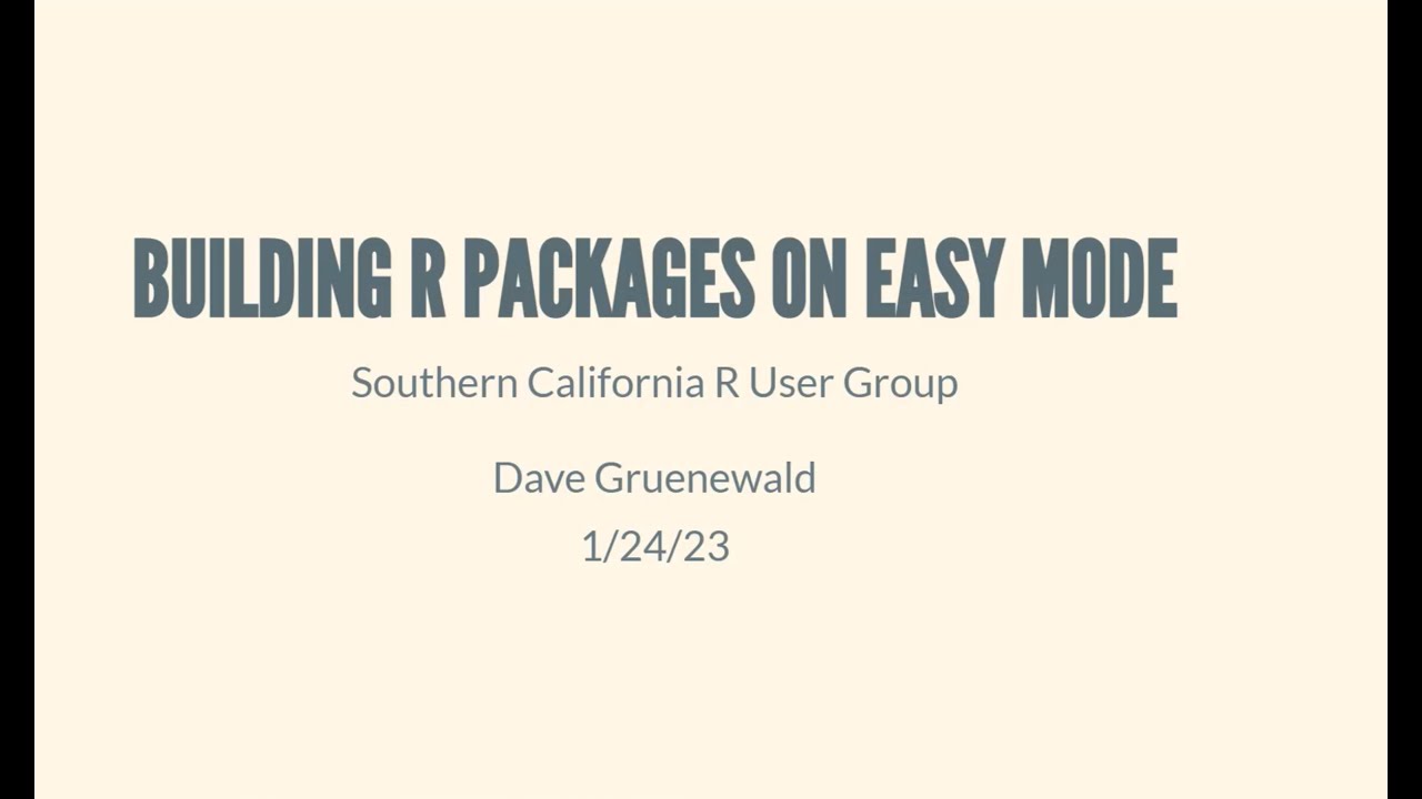 Building R Packages on Easy Mode