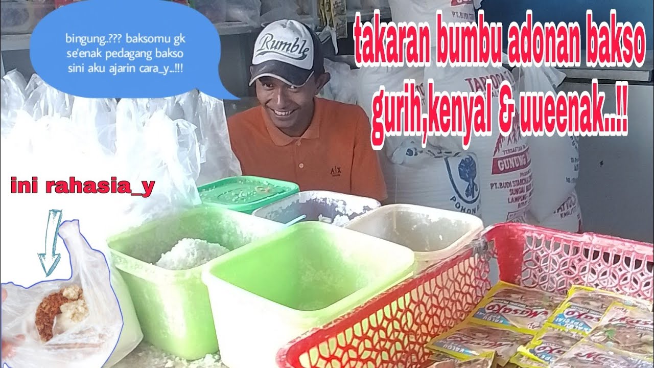 bumbu adonan bakso paling enak || gurih nikmat kenyal kress maximal