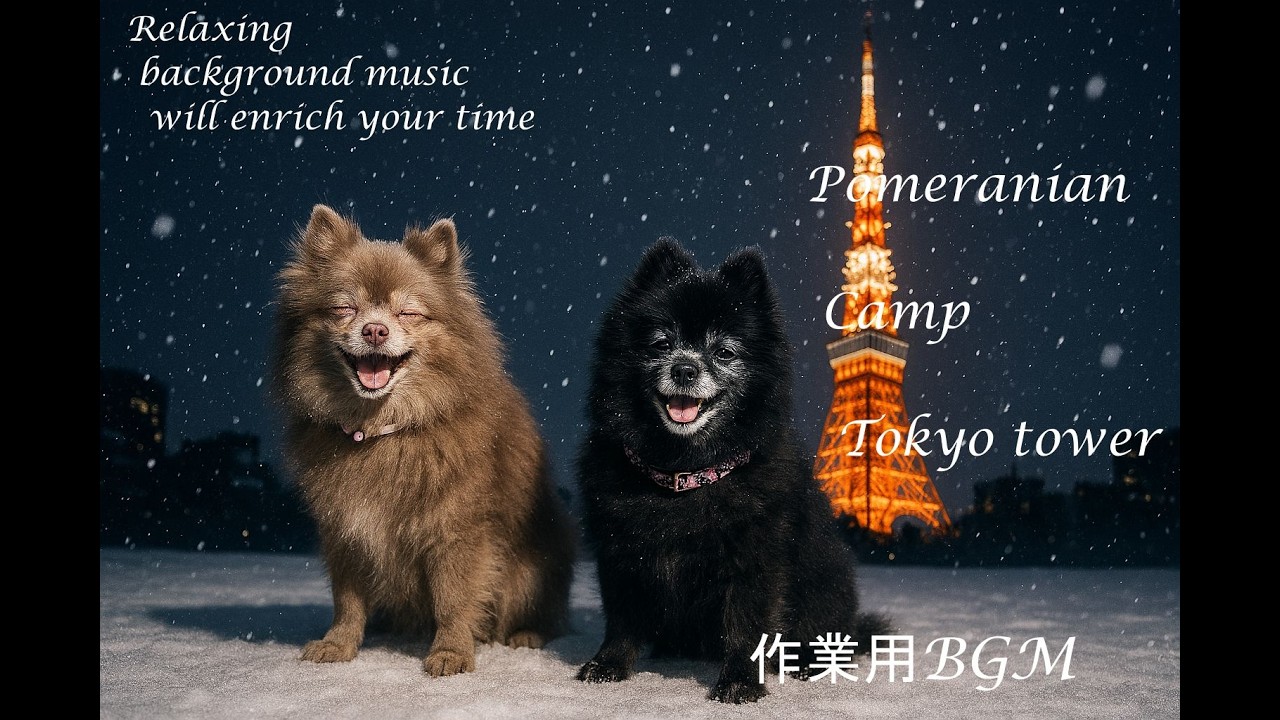 【CHILL CAMP BGM 133】癒しBGM - 作業用BGM - 勉強用BGM - しっとりBGM - 可愛い - ポメラニアン - 東京タワー