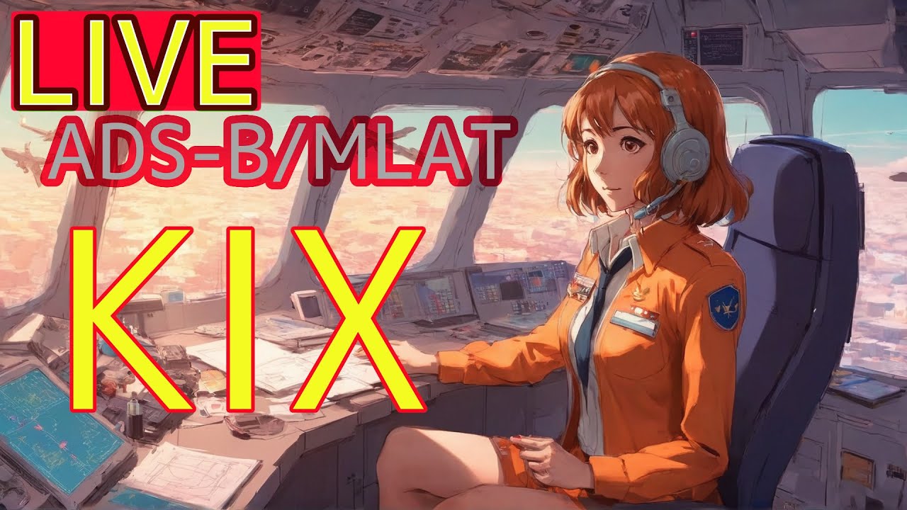 【LIVE】 大阪泉佐野沖(KIX関西国際空港)ライブ配信 【ADS-B/MLAT】【Kansai International Airport - Osaka, Japan】