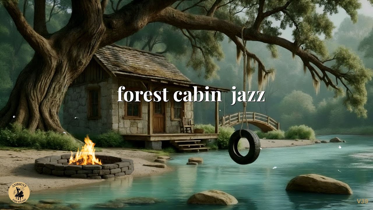 Forest Cabin Jazz | In My Thoughts | Quiet Summer Memories with Soft Jazz & Nature Sounds