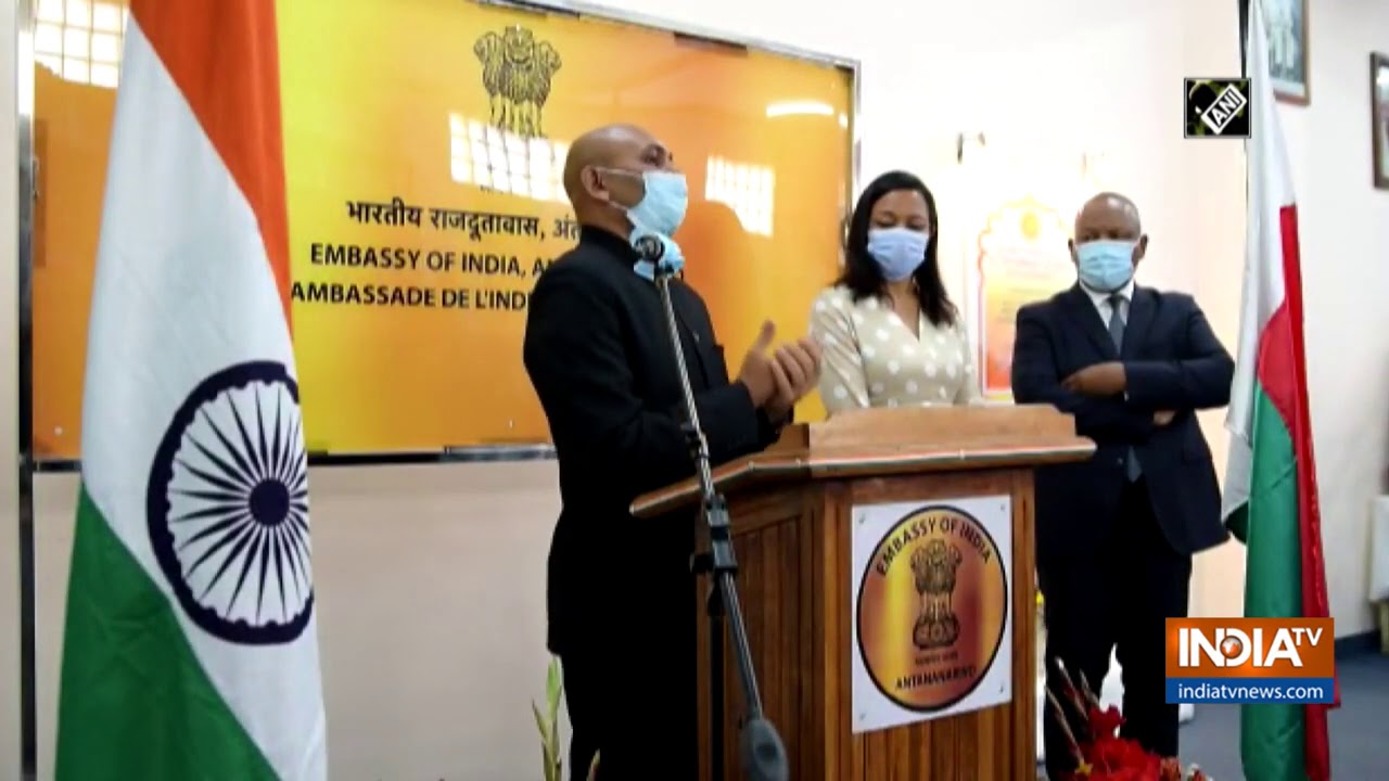 Madagascar PM inaugurates solar plant at Indian embassy on Mahatma Gandhi's birth anniversary