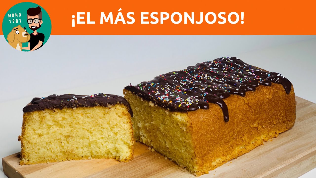Bizcochuelo Casero de Leche Caliente. Húmedo y Esponjoso ¡Increíble lo Tierno que Queda! / MONO 1981