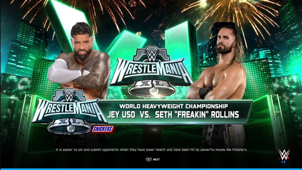 Seth Rollins vs jey uso
