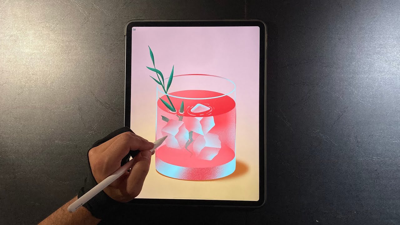 Cocktail 🍸 Drawing in Procreate | iPad Pro Illustration