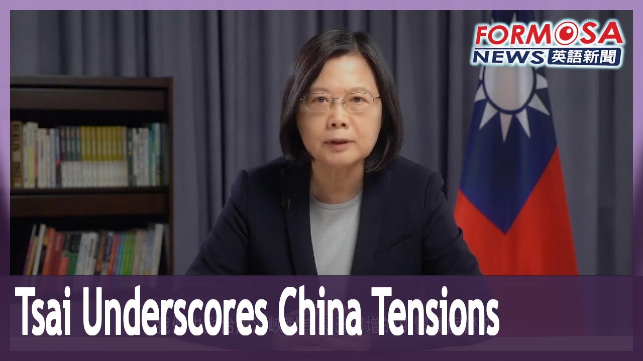 Tsai underscores cross-strait tensions in speech at Hudson Institute event
