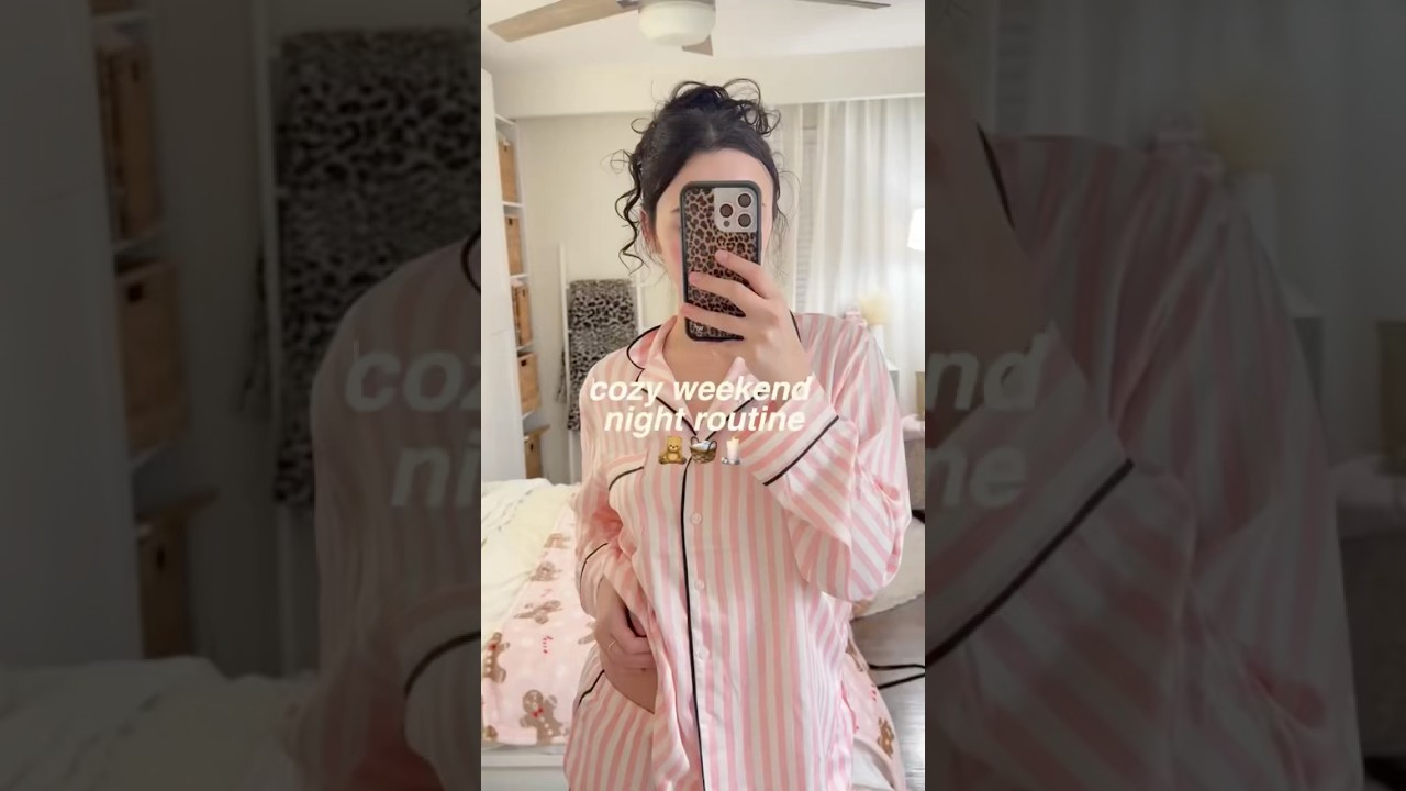 Cozy weekend night routine✨🎀🤍 #nightroutine #bedtimeroutine #eveningroutines #aesthetic