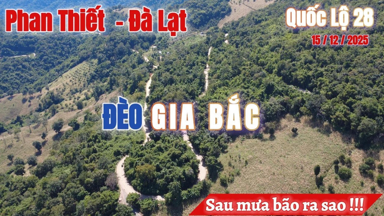Sài Gòn - Đà Lạt QL28 - Đèo Gia Bắc, Đèo Gung Ré sau mưa bão, đường sá ra sao ?