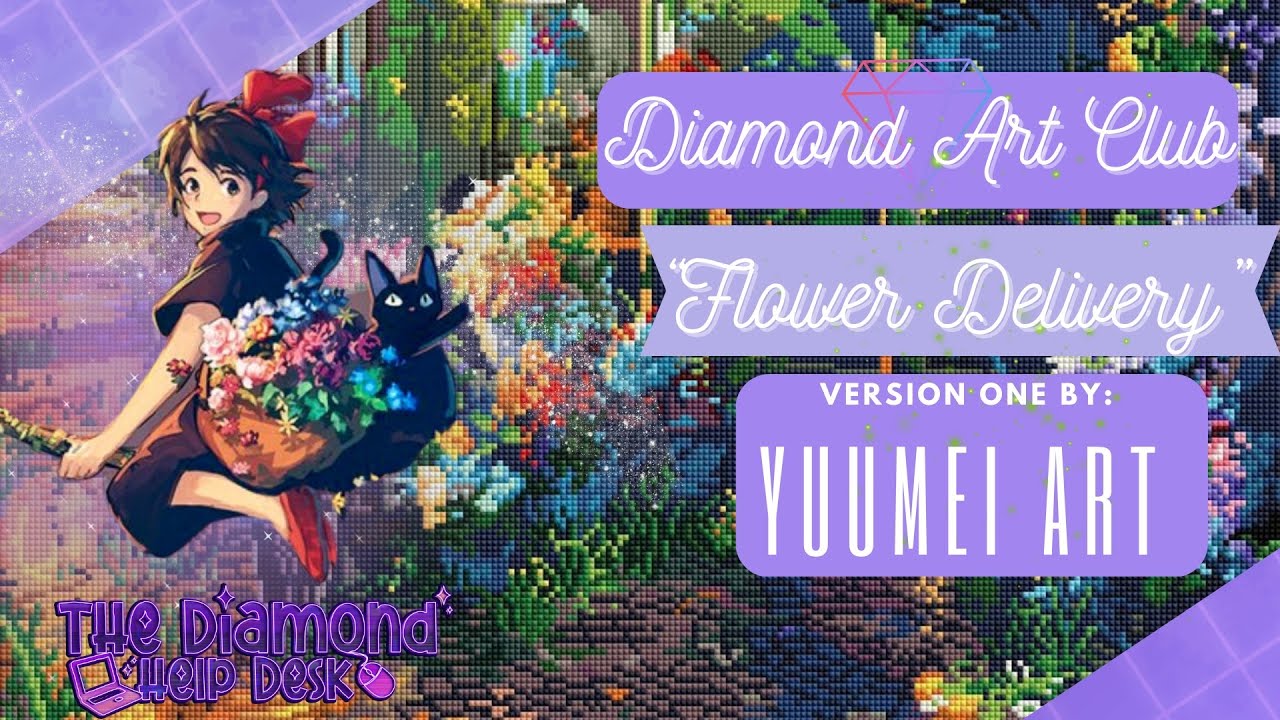 Diamond Art Club Unboxing of “Flower Delivery” V1 by Yuumei Art || 5 ABs & 1 Fairy Dust Diamond!