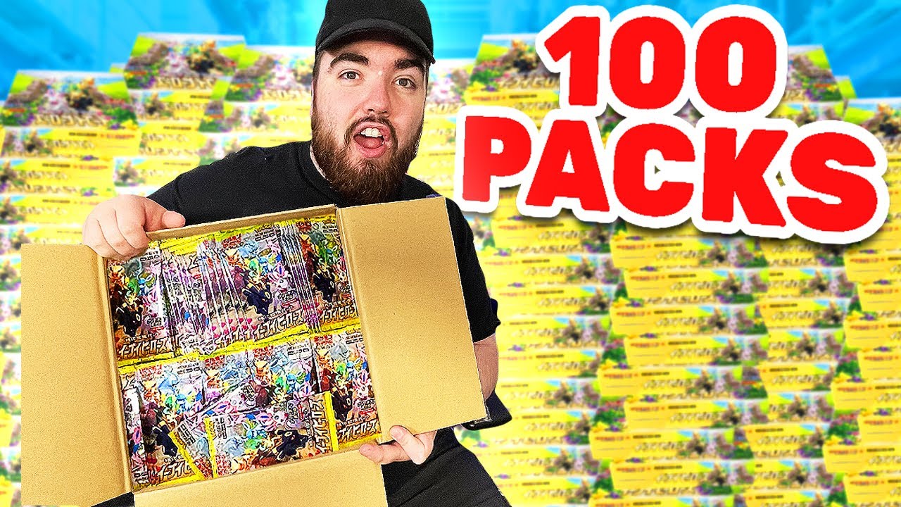 Opening 100 PACKS of Eevee Heroes Pokemon Cards