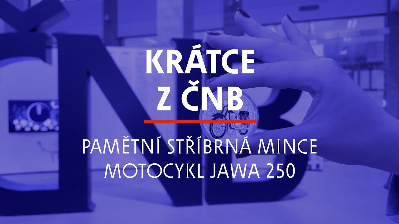 Pamětní stříbrná mince se smaltováním „Motocykl Jawa 250“