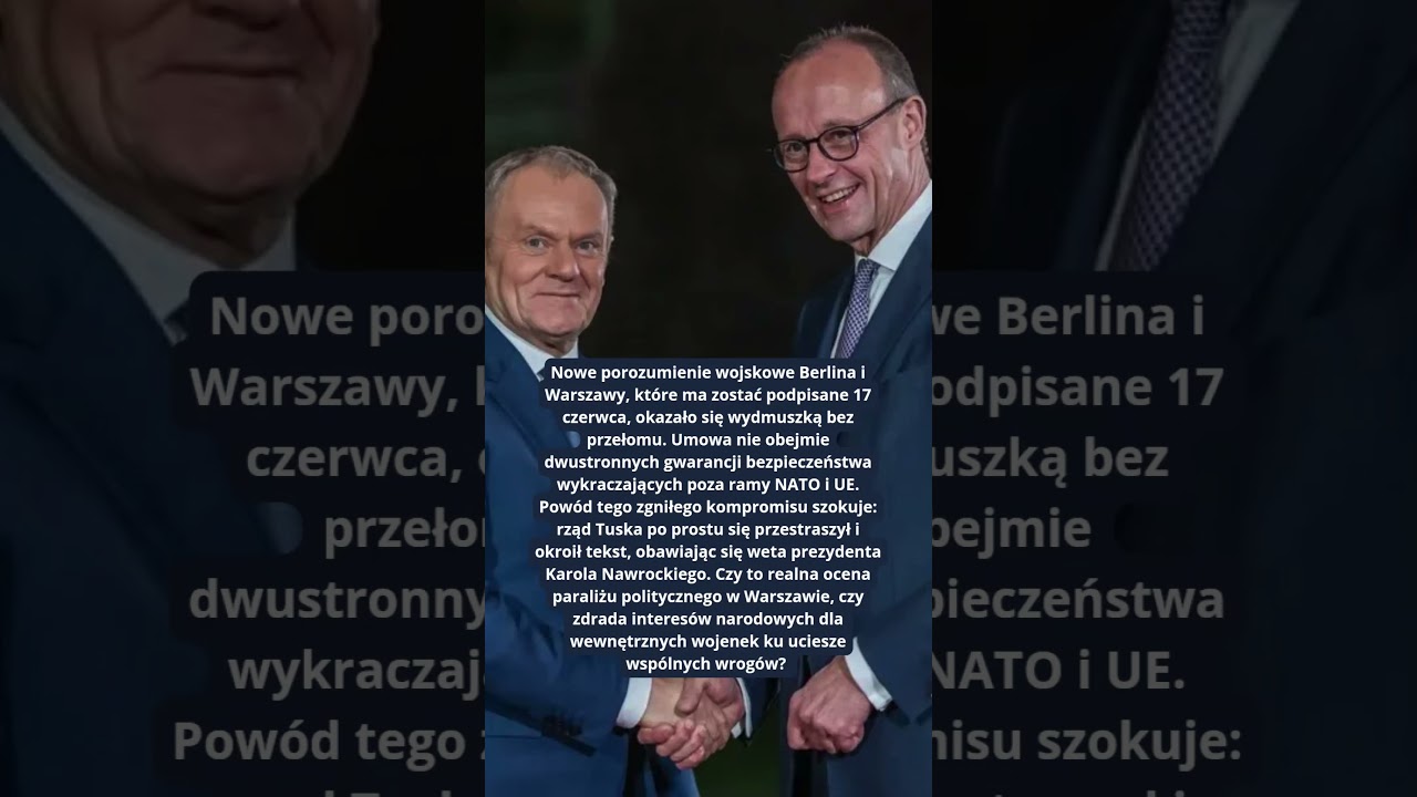 TUSK I MERZ PRZEGRALI UMOWĘ OBRONNĄ