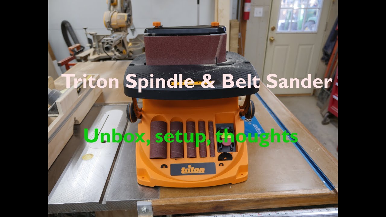 Triton TSPST450 3.5A Oscillating Spindle and Belt Sander Unbox, Assemble, review