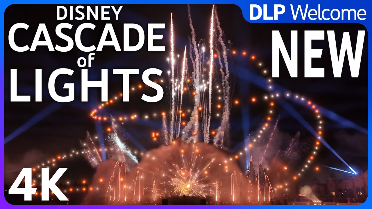 【NEW SHOW】Disney Cascade of Lights [4K Multi-Angle] Disney Advenutre World - Disneyland Paris