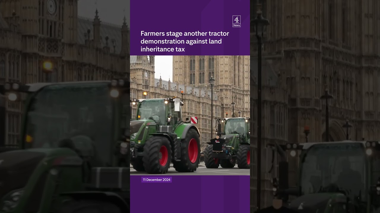 Farmers and tractors in London protest