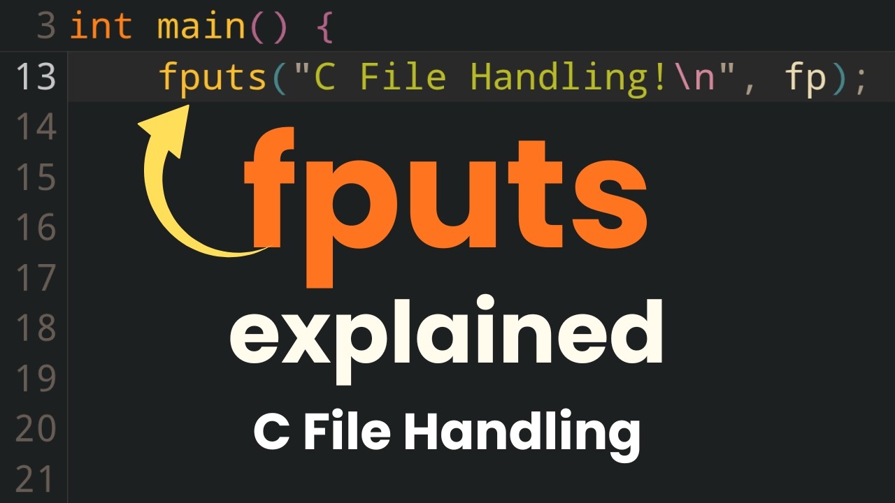 Функция fputs() объяснена на примерах | Учебное пособие по работе с файлами в языке C для начинающих