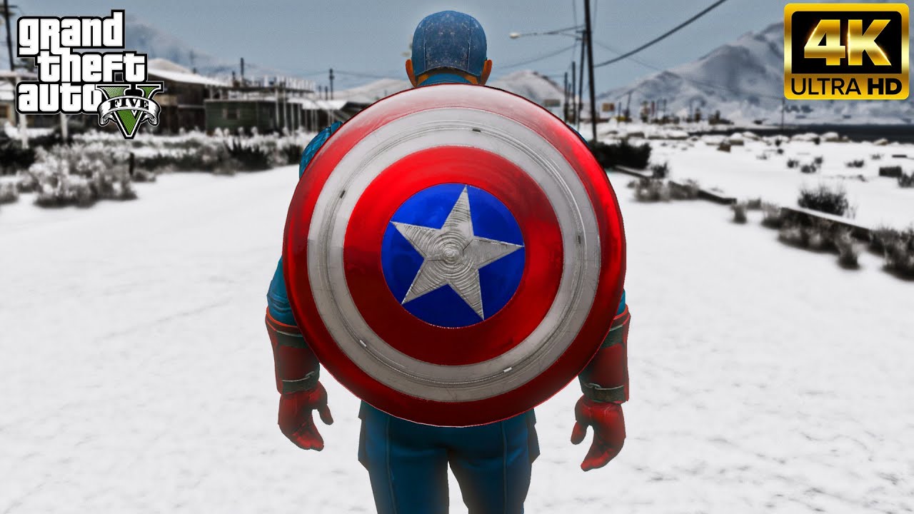 GTA 5 - New Ultimate Captain America Mod Gameplay 4K