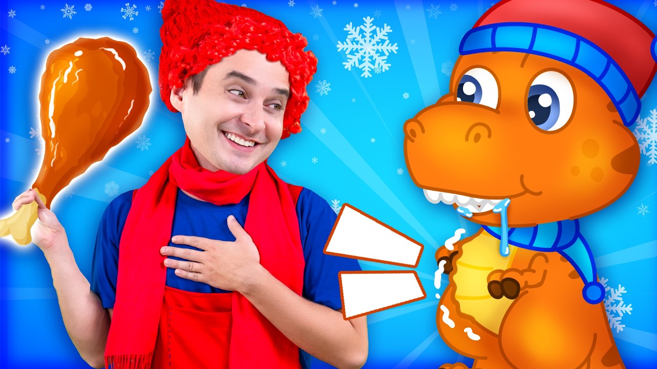 Cold and Hungry Baby Dino 🦖❄️  Let’s Help Him Together  Kids Songs & Nursery Rhymes